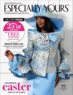 Especially Yours Catalog: A variety of stylish wigs and elegant church suits from a fashion collection.